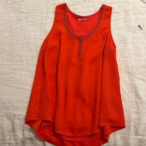 41 Hawthorn coral tank beaded neckline size small